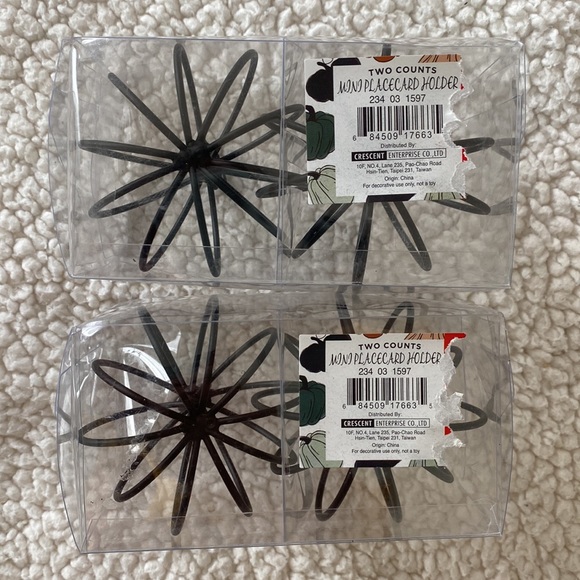 *NIB* Mini Pumpkin Placecard Holders (Set of 4) - Picture 2 of 5